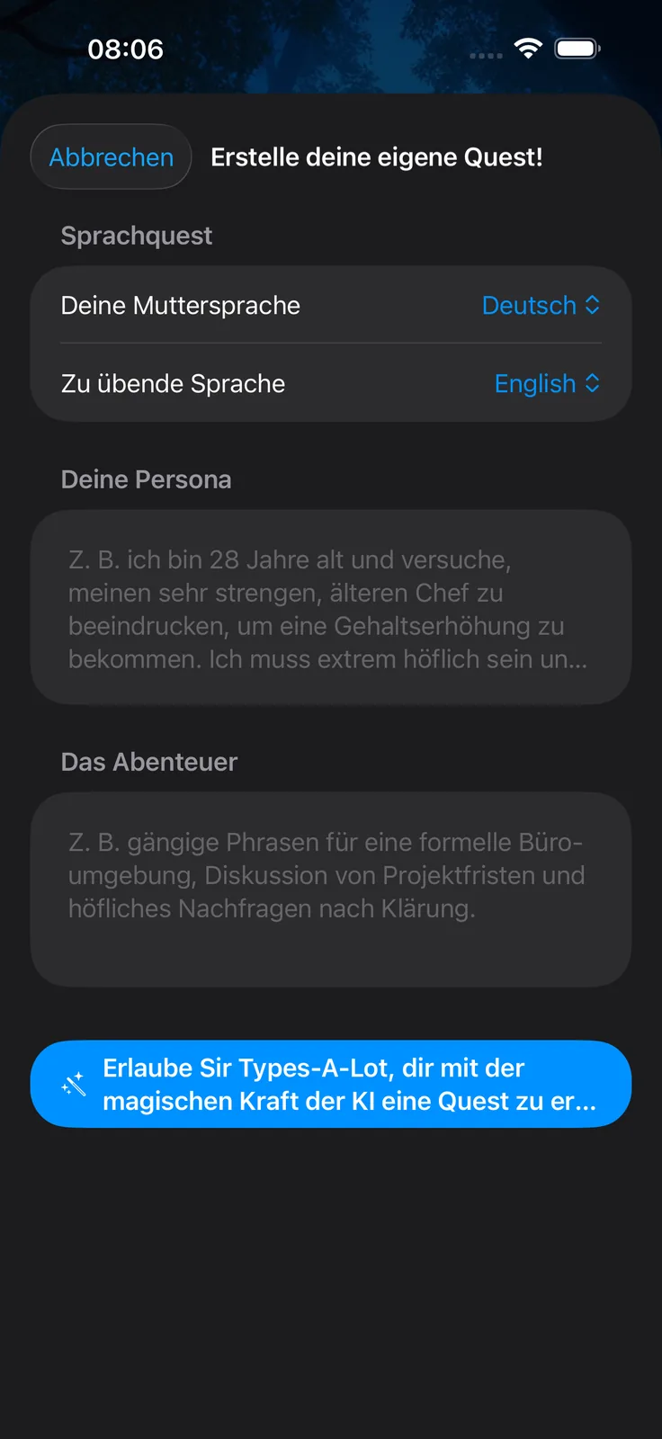 Personas-Screenshot