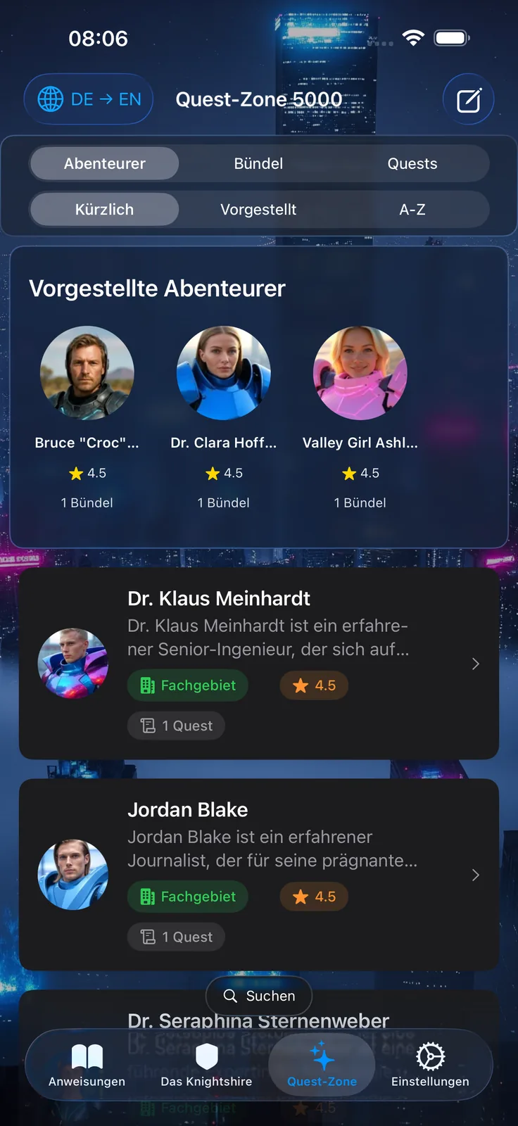 Quest-Shop (Dark Mode)